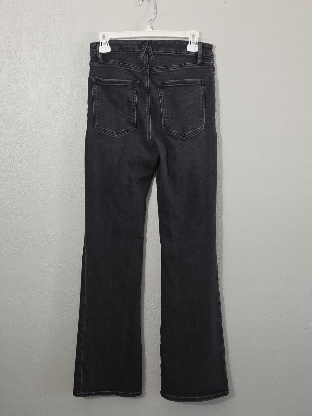 Good American Good Cowboy Bootcut Jeans Black High-Rise Flare Womens 8/29 - Picture 6 of 10